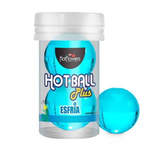 Лубрикант на масляной основе Hot Ball Plus с охлаждающим эффектом (2 шарика по 3 гр.) - HotFlowers - купить с доставкой в Пскове