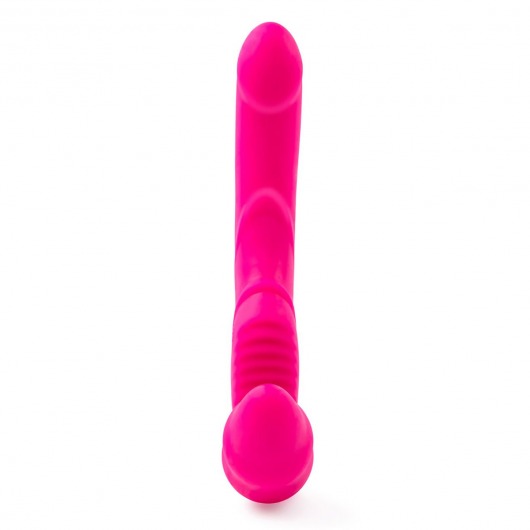 Розовый безремневой страпон на радиоуправлении Strapless Together - 22 см. - Together Toy - купить с доставкой в Пскове
