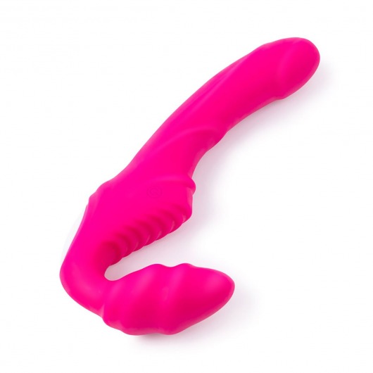 Розовый безремневой страпон на радиоуправлении Strapless Together - 22 см. - Together Toy - купить с доставкой в Пскове