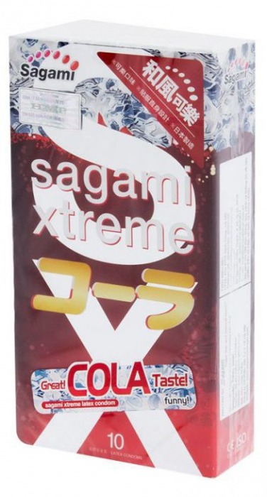 Ароматизированные презервативы Sagami Xtreme COLA - 10 шт. - Sagami - купить с доставкой в Пскове