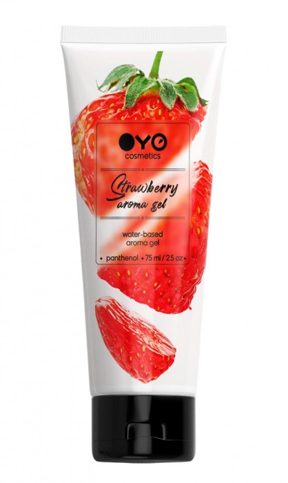 Лубрикант на водной основе OYO Aroma Gel Strawberry с ароматом клубники - 75 мл. - OYO - купить с доставкой в Пскове