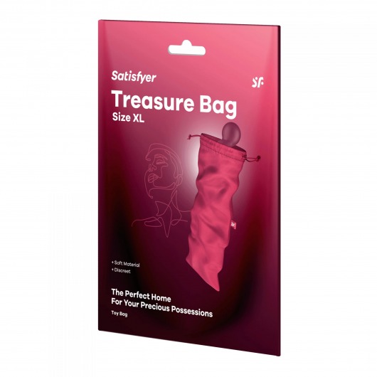 Розовый мешочек для хранения игрушек Treasure Bag XL - Satisfyer - купить с доставкой в Пскове