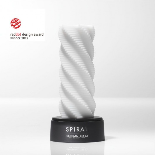 Белый 3D мастурбатор SPIRAL - Tenga - в Пскове купить с доставкой