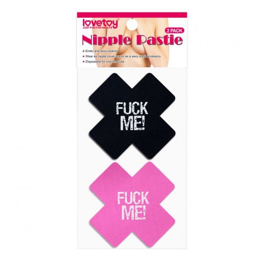 Набор из 2 пар пэстисов Cross Pattern Nipple Pasties - Lovetoy - купить с доставкой в Пскове