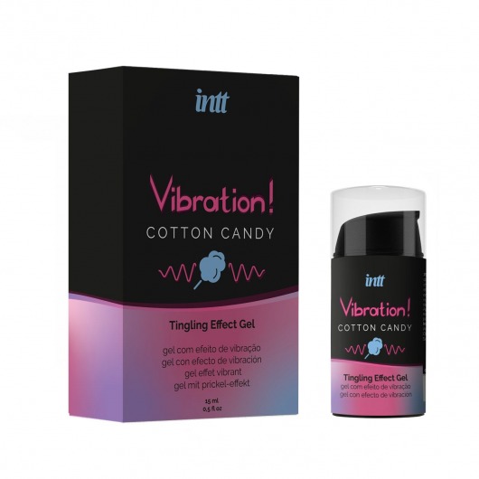 Жидкий вибратор Vibration Cotton Candy с ароматом сахарной ваты - 15 мл. - INTT - купить с доставкой в Пскове