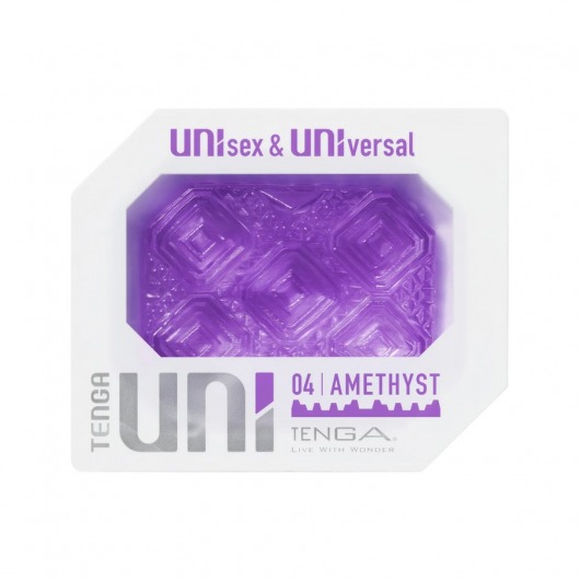 Фиолетовый мастурбатор-стимулятор Tenga Uni Amethyst - Tenga - в Пскове купить с доставкой