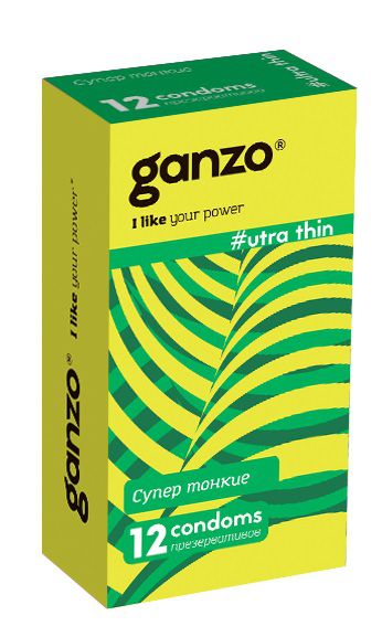 Ультратонкие презервативы Ganzo Ultra thin - 12 шт. - Ganzo - купить с доставкой в Пскове