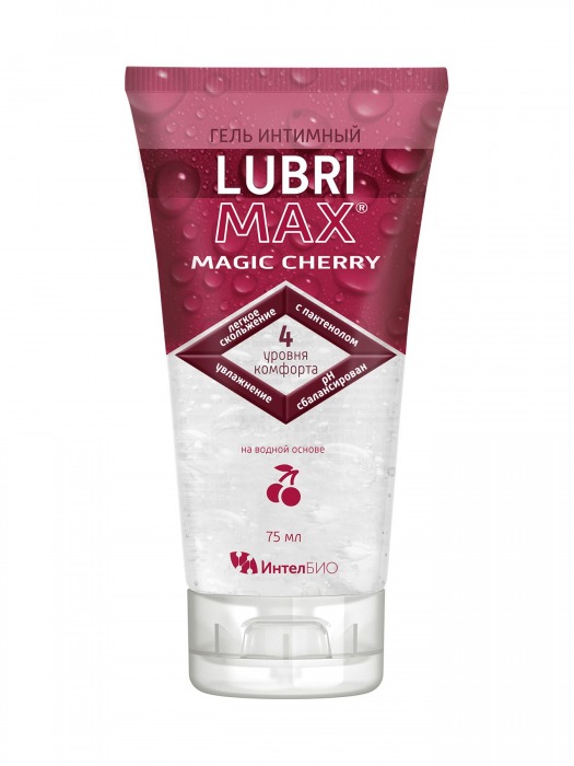 Интимный гель-смазка на водной основе Lubrimax Magic Cherry - 75 мл. - ИнтелБИО - купить с доставкой в Пскове