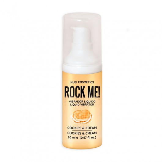 Жидкий вибратор Nuei Rock Me! с ароматом печенья и сливок - 20 мл. - Nuei cosmetics - купить с доставкой в Пскове