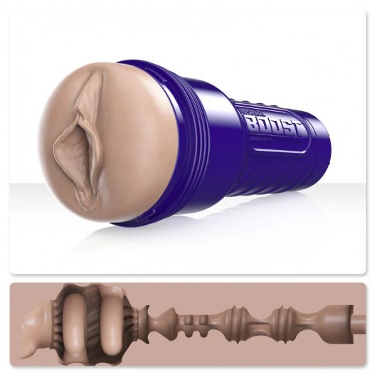 Телесный мастурбатор-вагина Fleshlight Boost Bang - Fleshlight - в Пскове купить с доставкой