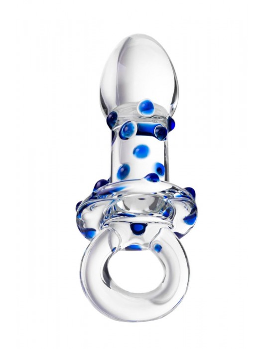 Стеклянная прозрачная втулка с кольцом - 13,5 см. - Sexus