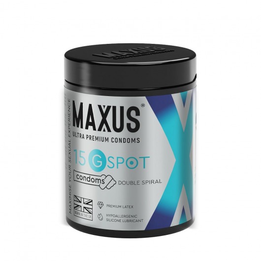 Гладкие презервативы Maxus G spot с двойной спиралью - 15 шт. - Maxus - купить с доставкой в Пскове