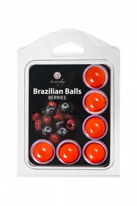 Набор из 6 шариков с массажным маслом Brazilian Balls с ароматом ягод - Secret Play - купить с доставкой в Пскове