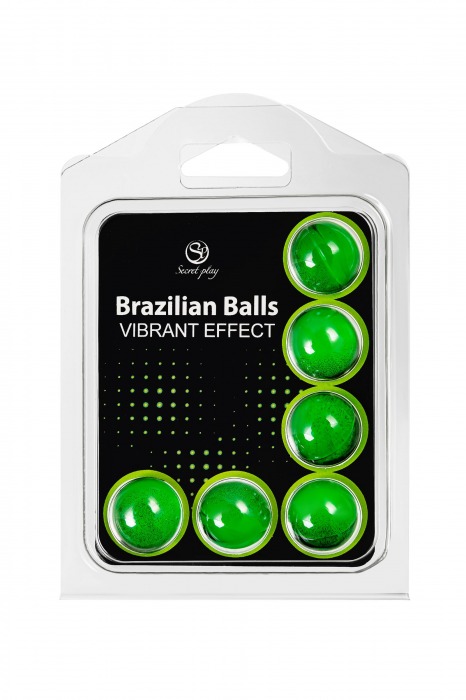 Набор из 6 шариков с массажным маслом Brazilian Balls с эффектом вибрации - Secret Play - купить с доставкой в Пскове