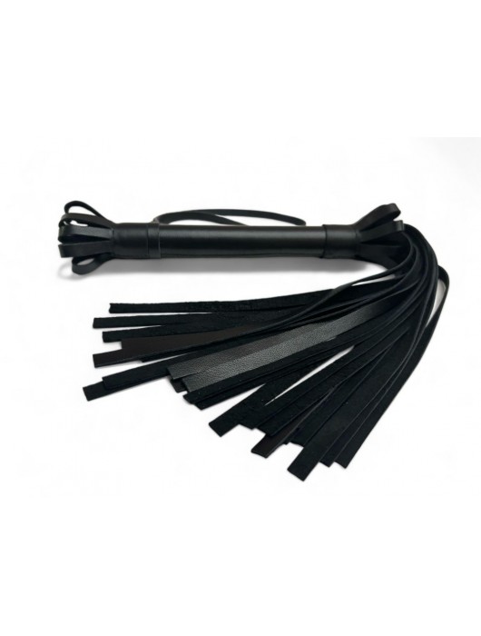 Черная кожаная плеть King Arsenal - 44 см. - БДСМ Арсенал - купить с доставкой в Пскове