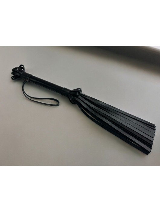 Черная кожаная плеть King Arsenal - 44 см. - БДСМ Арсенал - купить с доставкой в Пскове