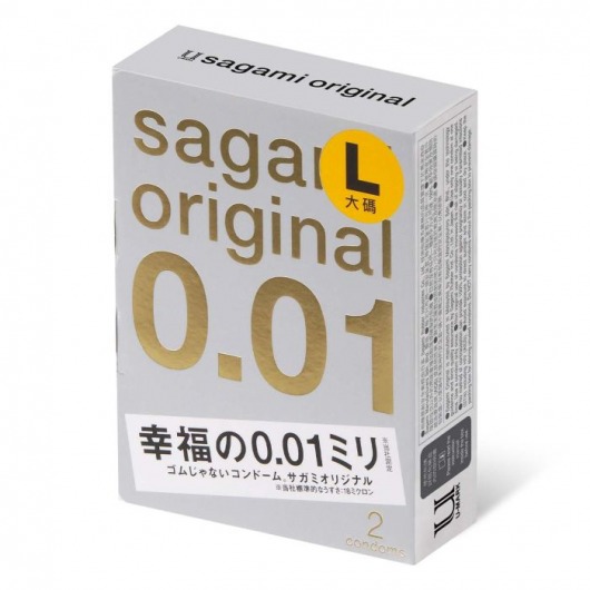 Презервативы Sagami Original 0.01 L-size увеличенного размера - 2 шт. - Sagami - купить с доставкой в Пскове