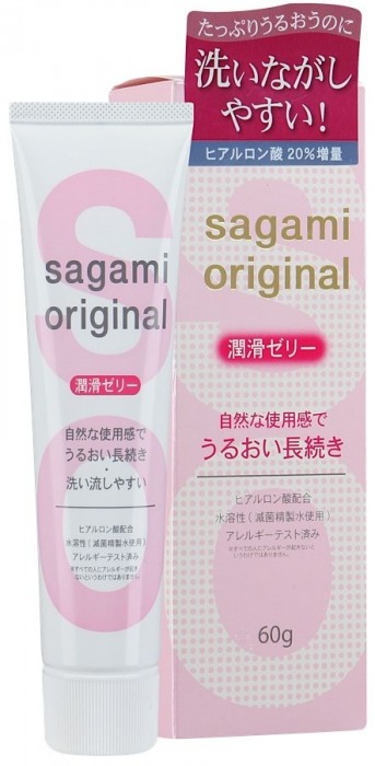 Гель-смазка на водной основе Sagami Original - 60 гр. - Sagami - купить с доставкой в Пскове