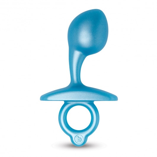 Голубая анальная пробка для массажа простаты Bulb Silicone Prostate Plug - 10,7 см. - b-Vibe - в Пскове купить с доставкой