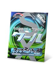 Презерватив Sagami Xtreme Mint с ароматом мяты - 1 шт. - Sagami - купить с доставкой в Пскове