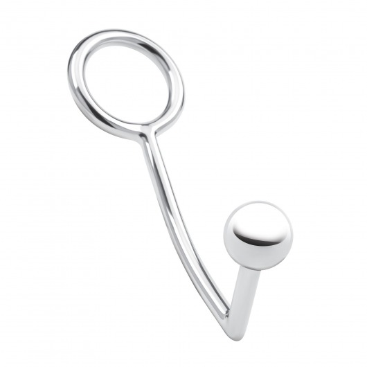 Кольцо на пенис с анальным стимулятором Stainless Steel Anal Hook   Cock Ring - BlueLine - в Пскове купить с доставкой
