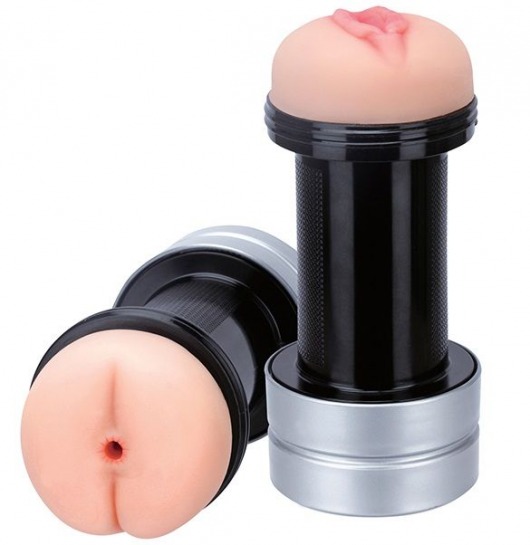 Мастурбатор 2-в-1 REALSTUFF 2 IN 1 HUMMER ANUS   VAGINA: вагина и анус - Dream Toys - в Пскове купить с доставкой