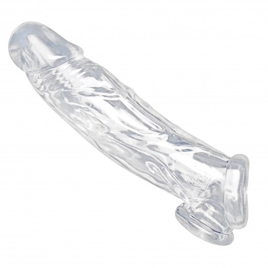 Прозрачная насадка для увеличения члена Realistic Clear Penis Enhancer and Ball Stretcher - 20,3 см. - XR Brands - в Пскове купить с доставкой
