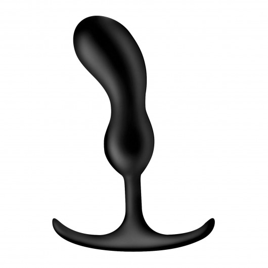 Черный массажер простаты с утяжелителями Premium Silicone Weighted Prostate Plug Medium - 16,3 см. - XR Brands - в Пскове купить с доставкой