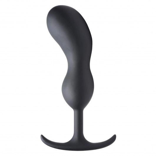 Черный массажер простаты с утяжелителями Premium Silicone Weighted Prostate Plug XL - 20,8 см. - XR Brands - в Пскове купить с доставкой