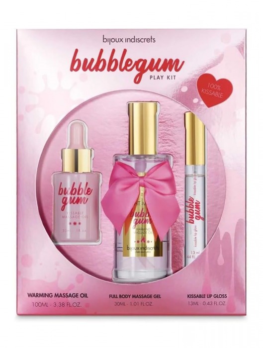 Набор средств для массажа и ласк Bubblegum Play Kit - Bijoux Indiscrets - купить с доставкой в Пскове