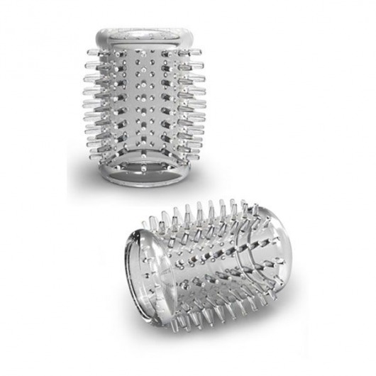 Прозрачная насадка с шипами STAY HARD COCK SLEEVE 01 CLEAR - Blush Novelties - в Пскове купить с доставкой