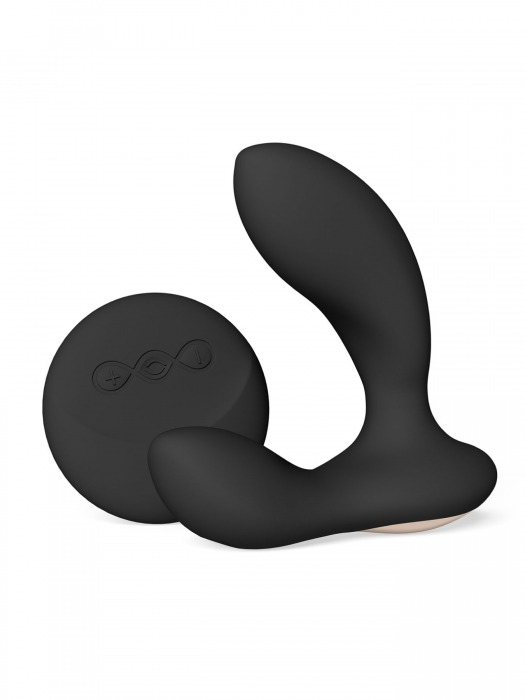 Черный вибромассажер простаты с пультом ДУ Hugo 2 Remote - Lelo - в Пскове купить с доставкой