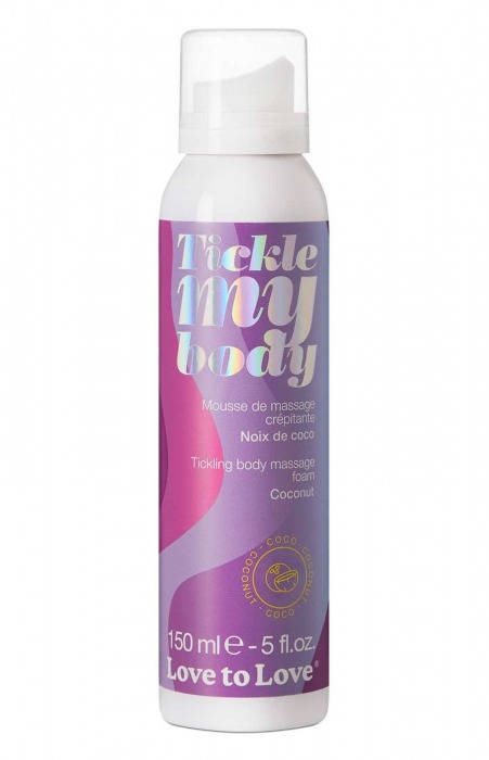 Массажная хрустящая пенка Tickle My Body Coconut с ароматом кокоса - 150 мл. - Love to Love - купить с доставкой в Пскове
