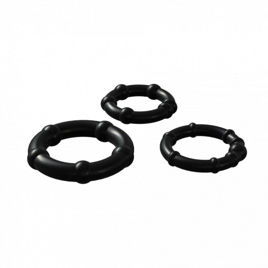 Набор из 3 черных эрекционных колец Babooom Ring Set - Adrien Lastic - в Пскове купить с доставкой