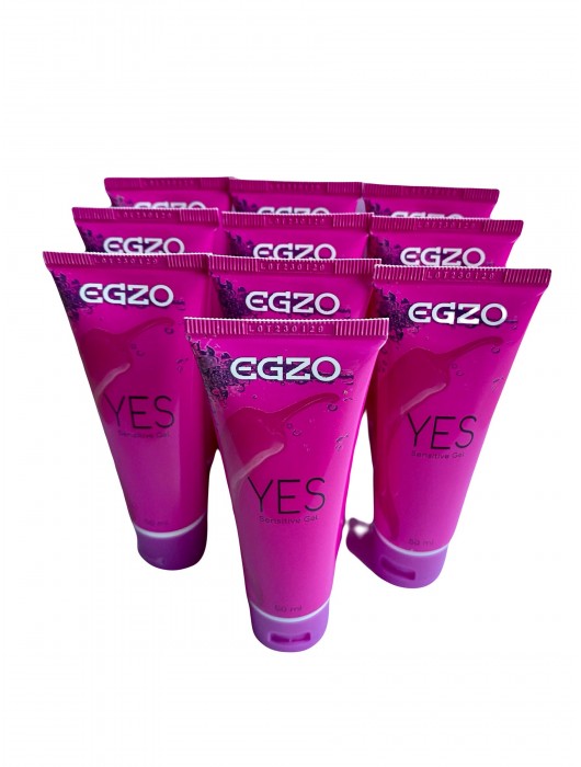Набор из 10 согревающих лубрикантов на водной основе Egzo Yes (по 50 мл.) - EGZO - купить с доставкой в Пскове