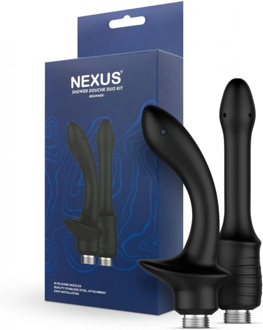 Набор из 2 насадок для анального душа Shower Douche Duo Kit Beginner - Nexus Range - купить с доставкой в Пскове