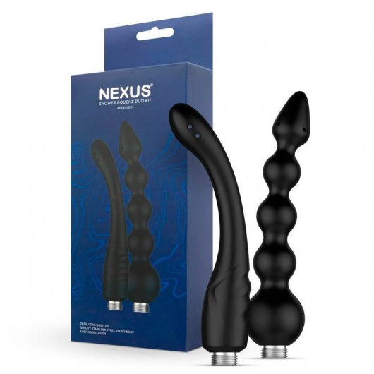 Набор из 2 насадок для анального душа Shower Douche Duo Kit - Nexus Range - купить с доставкой в Пскове