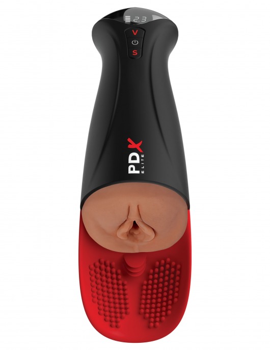 Мастурбатор-вагина в колбе с вибрацией Fuck-O-Matic Pro XL - Pipedream - в Пскове купить с доставкой