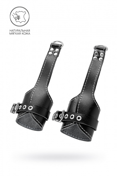 Черные подвесы с белой строчкой - Pecado - купить с доставкой в Пскове