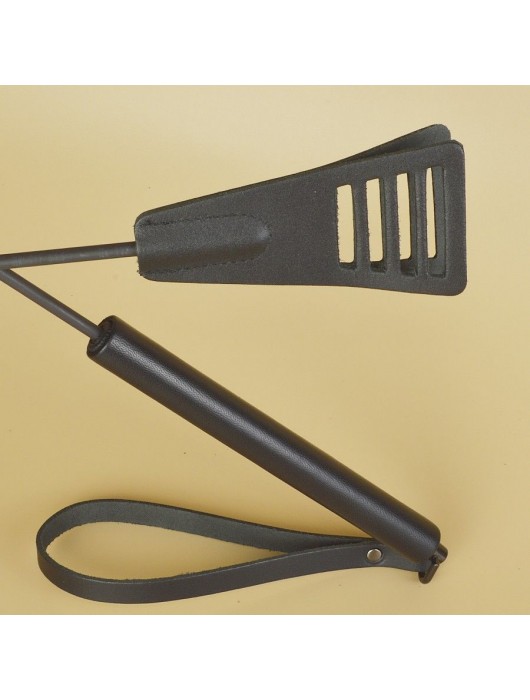 Черный кожаный стек «Сириус» - 60 см. - Sitabella - купить с доставкой в Пскове