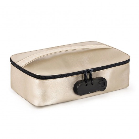 Золотистая сумочка для хранения игрушек Discreet Box - Dorcel - купить с доставкой в Пскове