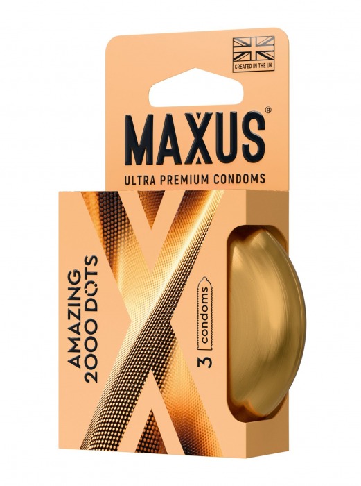 Точечные презервативы MAXUS 2000 Amazing Dots с железным кейсом - 3 шт. - Maxus - купить с доставкой в Пскове