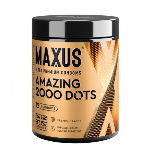 Точечные презервативы MAXUS 2000 Amazing Dots с железным кейсом - 12 шт. - Maxus - купить с доставкой в Пскове