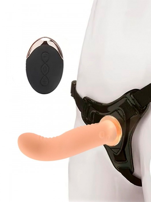 Женский вибрострапон со съемной насадкой и пультом ДУ - Erokay - купить с доставкой в Пскове