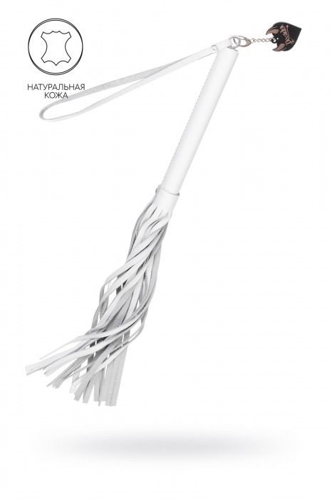 Белая кожаная плеть - 50 см. - Pecado - купить с доставкой в Пскове