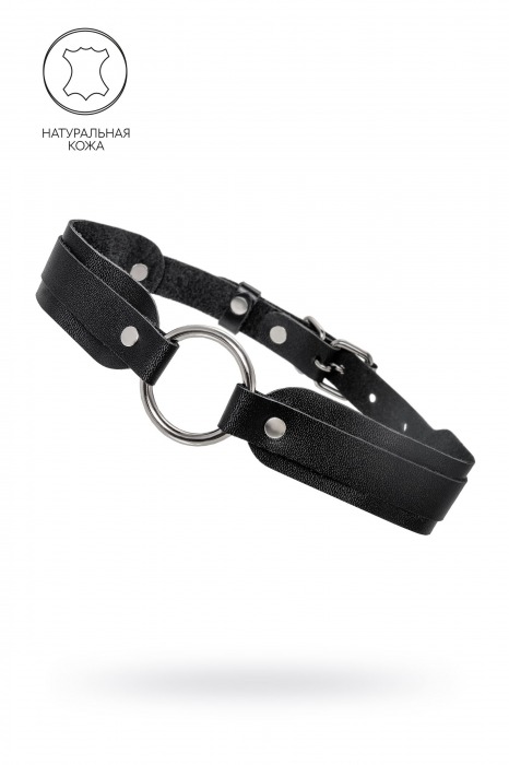 Черный кожаный чокер-ошейник со скруглёнными углами - Pecado - купить с доставкой в Пскове