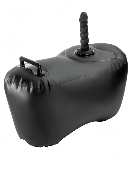 Черное надувное кресло с платформой для фиксации дилдо Body Dock Inflatable Love Seat - Pipedream - купить с доставкой в Пскове