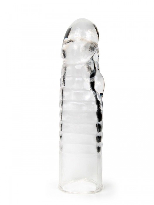 Прозрачная закрытая насадка на член - 15 см. - Sex Expert - в Пскове купить с доставкой