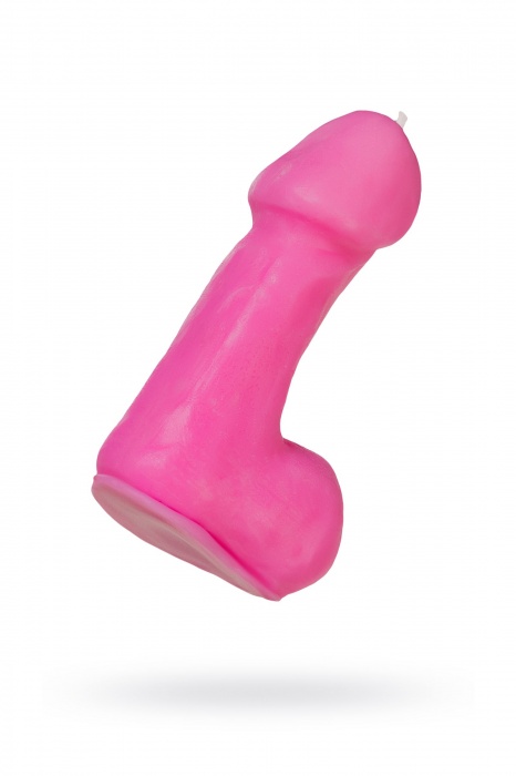 Розовая свеча в форме пениса - 47 гр. - Pecado - купить с доставкой в Пскове