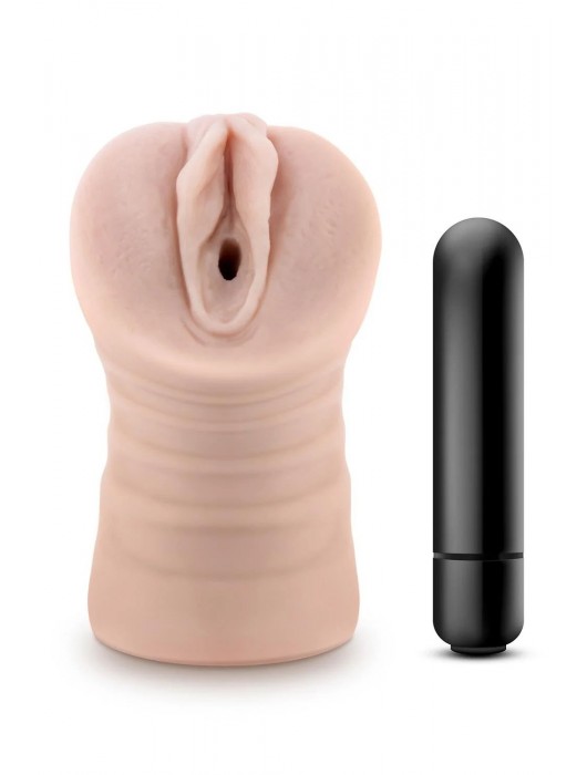 Телесный мастурбатор-вагина Ayumi с вибрацией - Blush Novelties - в Пскове купить с доставкой